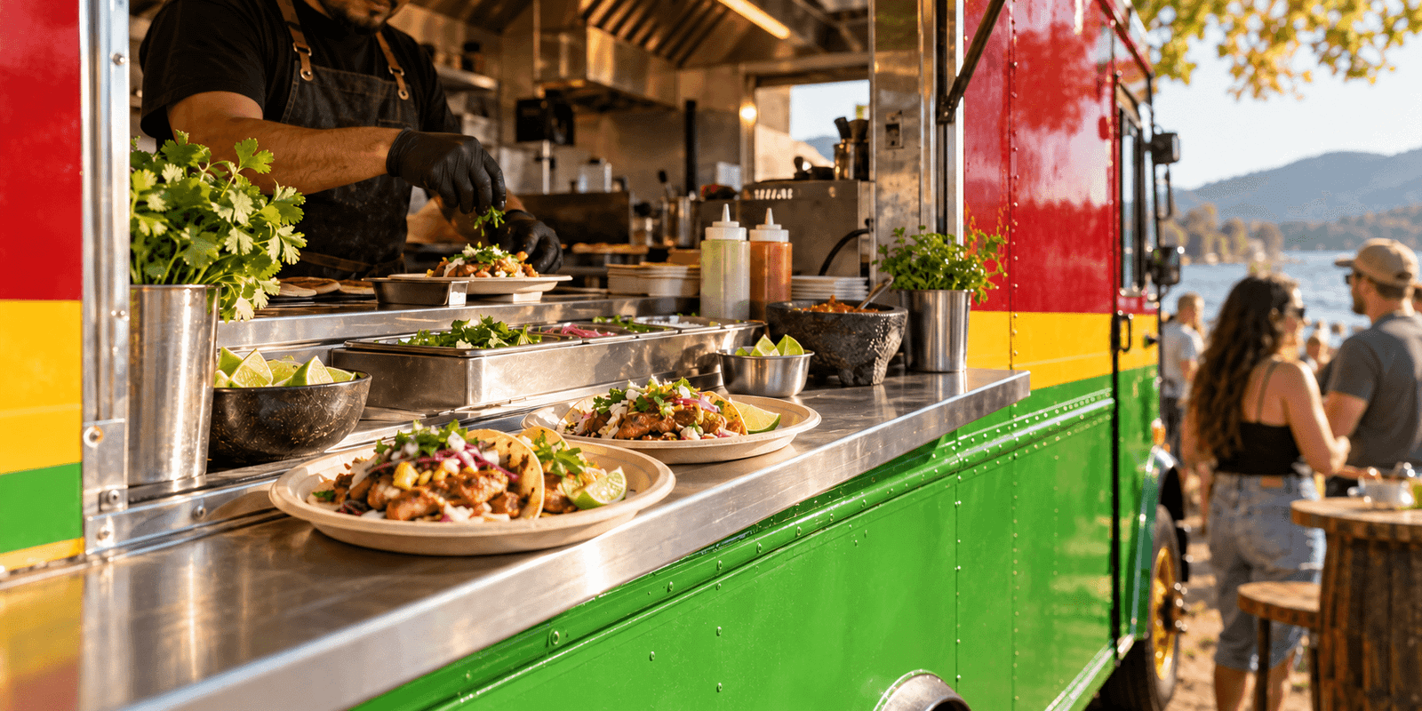 Tak-Oh-inspired Mexican food truck serving freshly prepared tacos in the Okanagan